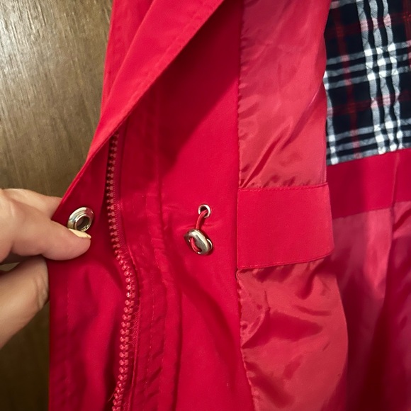London Fog Red Utility Jacket with A-Line Cut - Picture 6 of 6